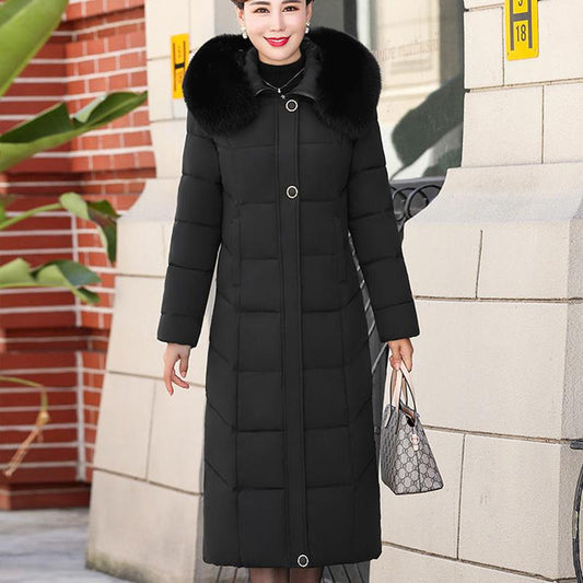 Winter Coat Women's Coat Middle-aged Women's Padded Clothes Long Over-the-knee Padded Jacket