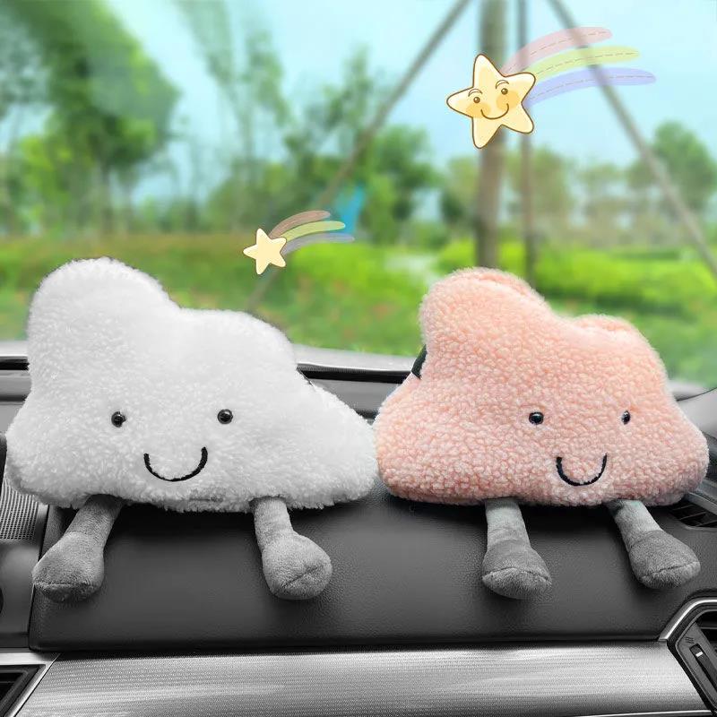Car Tissue Box Cartoon Cute Creative Cloud Sunshade Armrest Box Seat Back In Car Tissue Box
