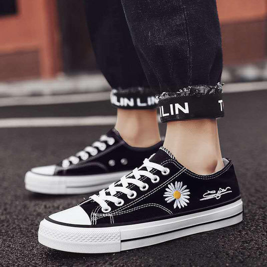 Fashion Men Canvas Shoes Trend Platform Shoes Comfortable Breathable High Quality Thick Bottom Vulcanized Shoes Men