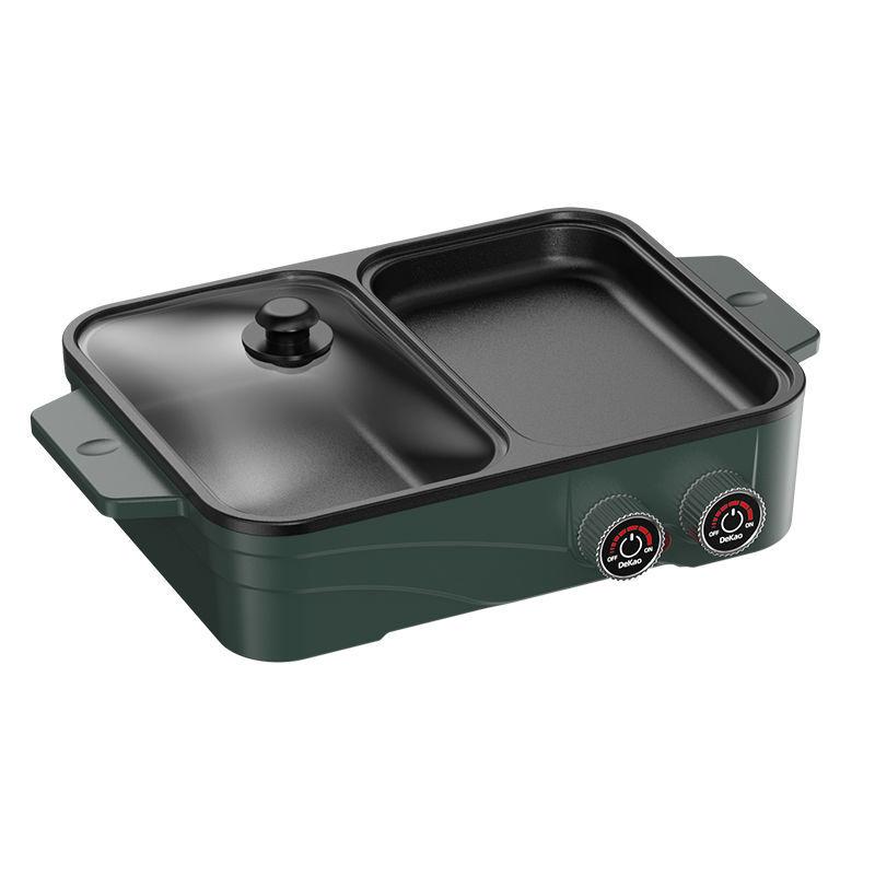 1360W 2 Person Heat Pot BBC Machine Nonstick Pot Smokeless Fried Steak Pan Multi-purpose Grill Pan for Family