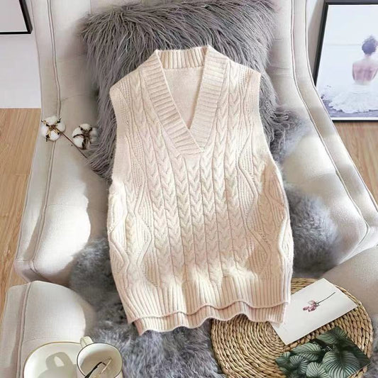 Palnic Female Knit Spring and Autumn School Style Sweater Vest Oxyte Woolen Horse Sewen