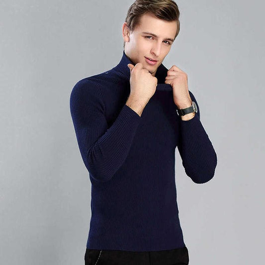 Sweater Men 2019 Casual Pullover Men Autumn Winter Turtleneck Sweaters Knitted Brand Male Sweaters