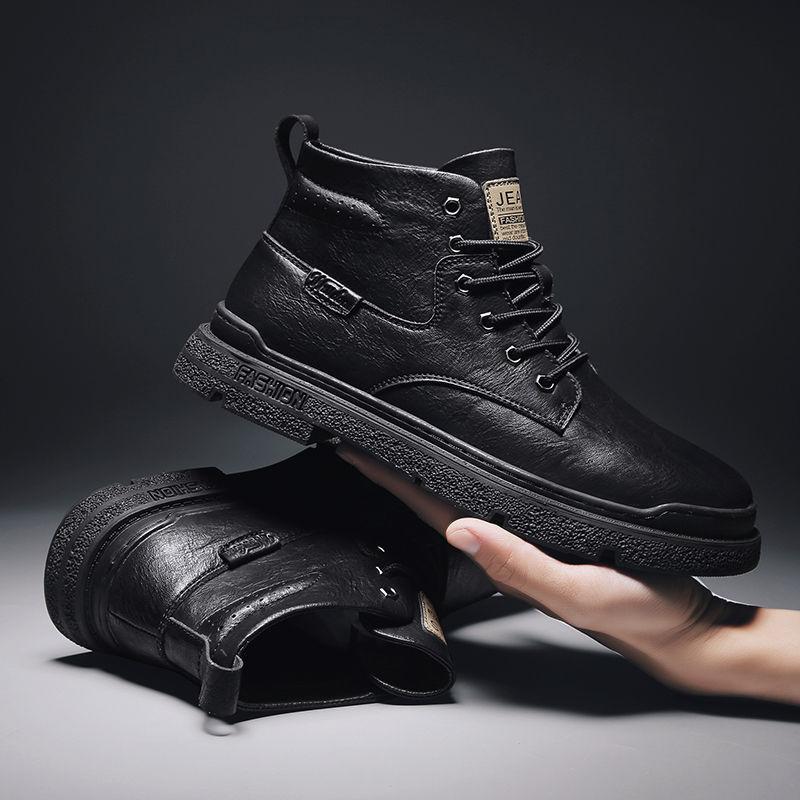 Autumn and Winter Men's Martin Boots Leather Men's Shoes Casual Snow Boots
