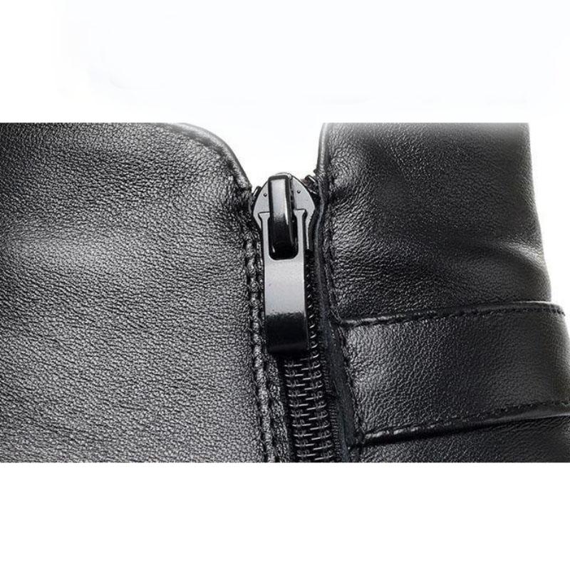 Winter Women's Boot Natural Genuine Leather Wool Warm Female Snow Boot Fashion Booties Women