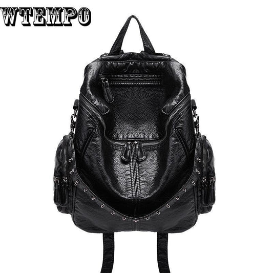 Women Backpack Leather Bag Pack Female Travel Backpack Leather Female School Backpack for Girls Bag