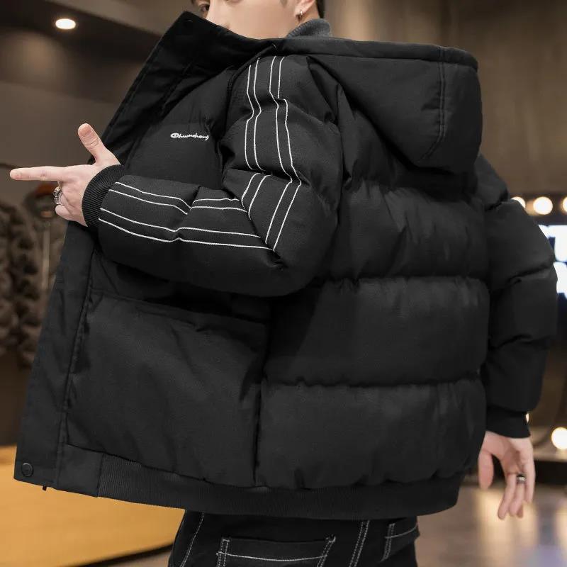 Men's Short Down Jacket Thick Padded Jacket Trendy Jacket Hooded Padded Jacket