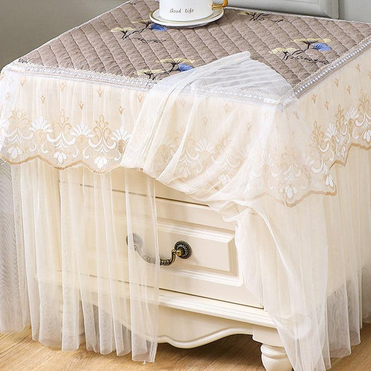 Bedside Table Cover Dust Cover Floor Type Non-slip Cover Dressing Stool Coffee Table TV Cabinet Cover Multi-function Cover Cloth Tablecloth