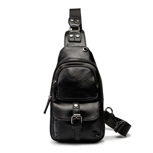 Chest Bag Men Multi-pocket Headphone Hole Messenger Bag Outdoor Leisure Sports Shoulder Bag