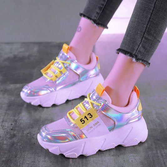 Shoes Female Students Korean Version All-match Casual Breathable Comfortable Sports Shoes Flat Running Shoes