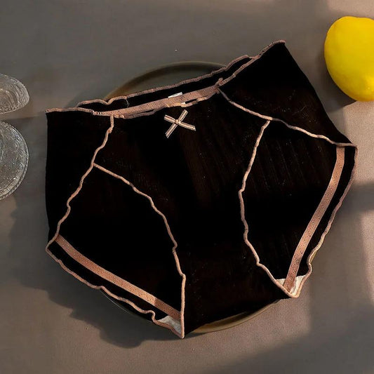 3-Pack Ladies Sexy Seamless Panties Mid-waist Antibacterial Inner Crotch Breathable Student Girl Briefs