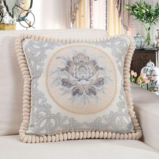 Washable Cushion Covers European-style Printed Sofa Pillowcase Cover for Living Room Car Pillow Cushion Lumbar Support Cover Removable