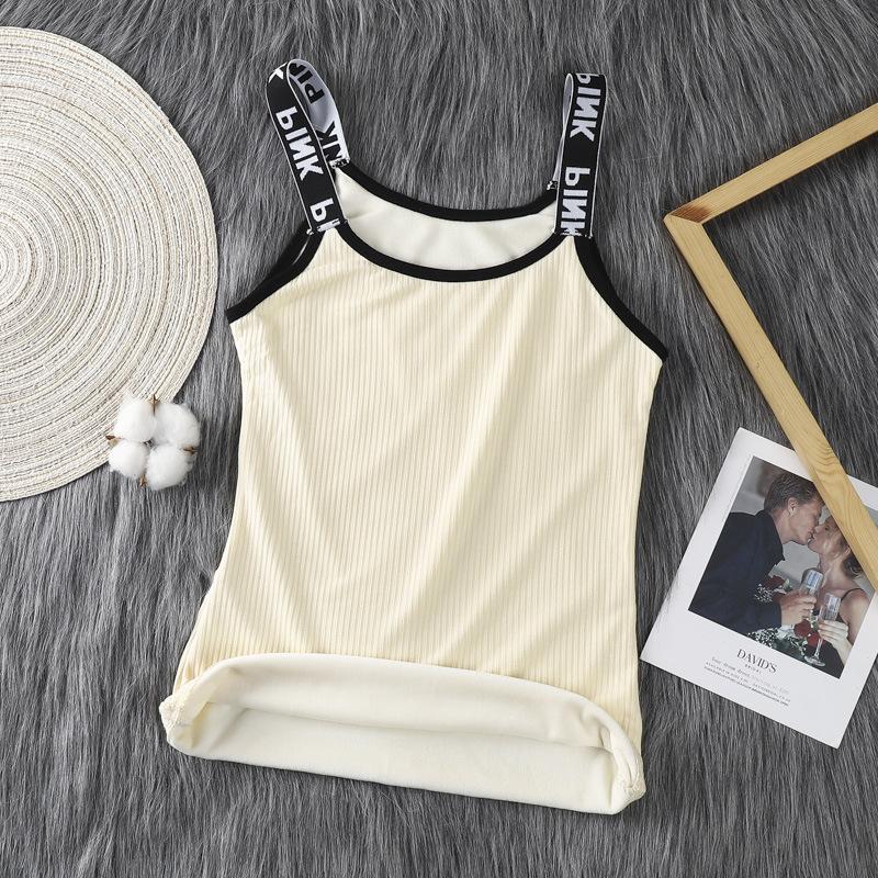 Thermal Underwear Tops Women Velvet Vest Sexy Winter Clothing Sleeveless Body Top Slim Solid Square Neck Girls Inner Wear