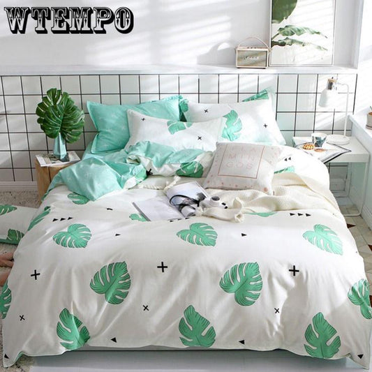 Bedding Set Nordic Comforter Bedspread Bed Sheet Set Duvet Cover Queen King Adult Bed Linens