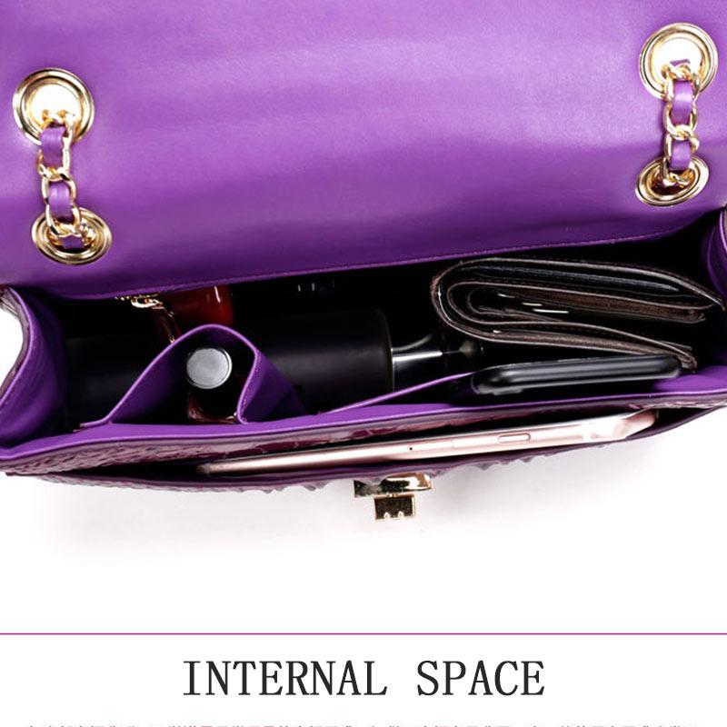 Real Crocodile Leather Handbags Leather Handbags Fashion Shoulder Bag Short Chain Messenger Bag