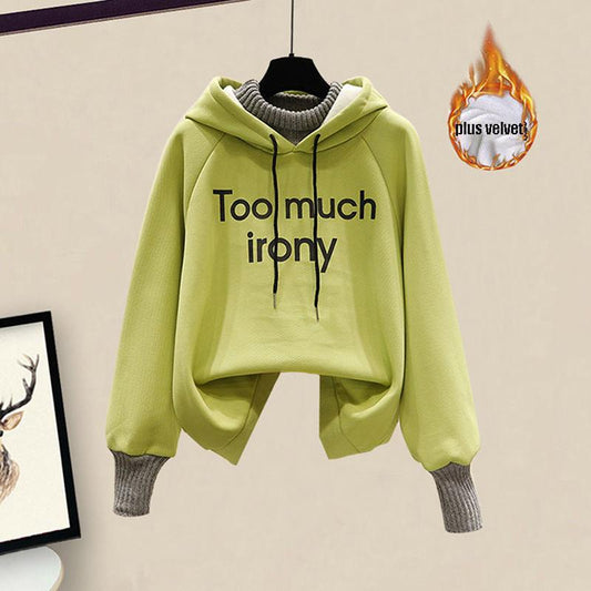 2pcs/set Autumn Winter Women Sets Tracksuit Set Sweatshirts Pant 2 Piece Set Casual Warm Outfits Outwear