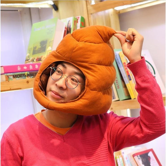 Funny Poop Plush Headgear Cute Kids Warm Big Hat Lovely Soft Plush Gifts