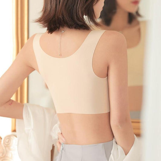 Women's Sports Underwear Sexy and Comfortable Seamless Gathered Chest Thin Vest Beautiful Back Tube Top Bra Lingerie Yoga Top Fitness Push Up Bra Top