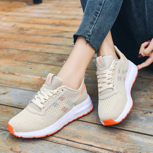 Spring and Summer Men and Women Casual Sports Shoes Lightweight Flat Mesh Breathable Couple Running Shoes Unisex