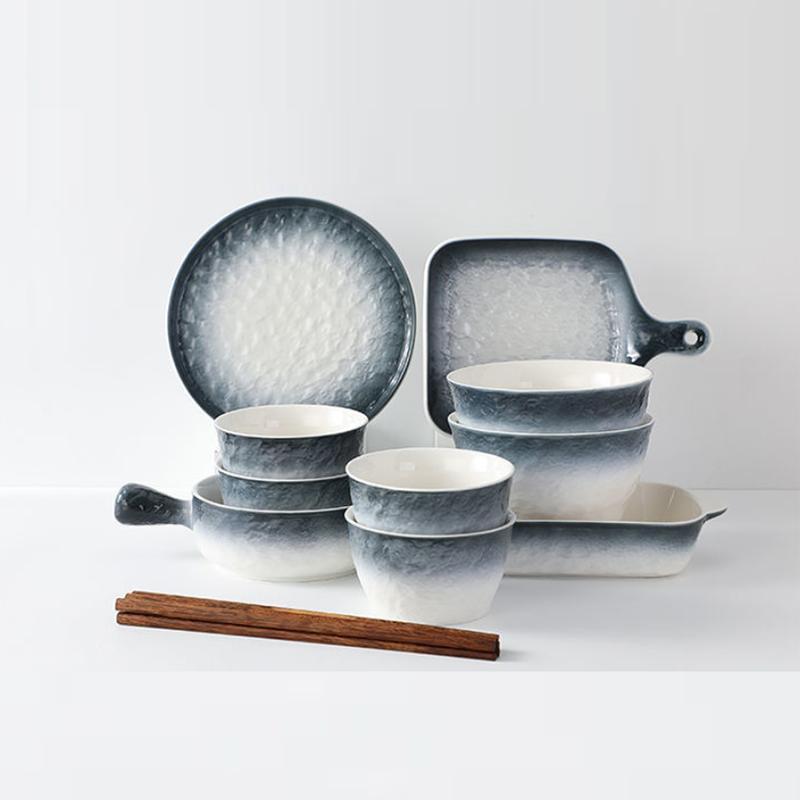 Nordic Ceramic Dishes Set Household Combination Dishes and Chopsticks Net Red Creative Tableware Four Set