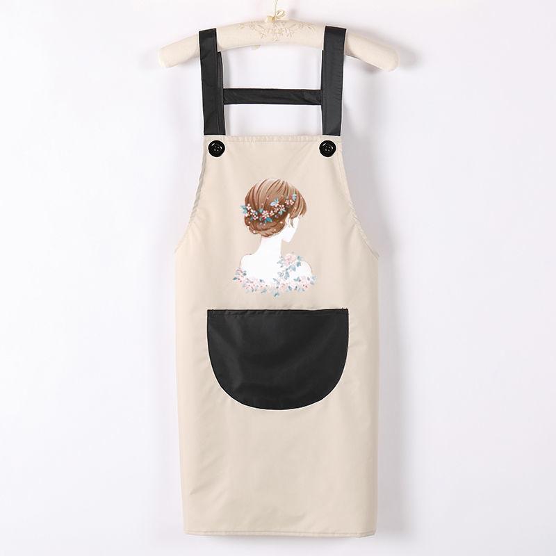 Strap Apron Household Kitchen Waterproof and Oil-proof Anti-fouling Men and Women Housework Waist Overalls Work Overalls