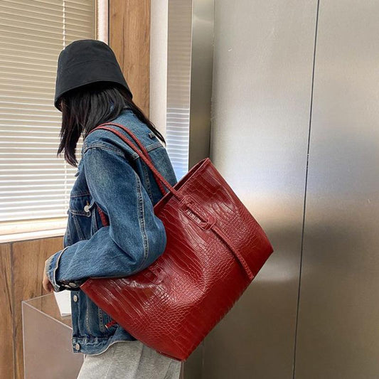 All-match Texture Retro Fashion Big Bag Female Trend Large-capacity Shoulder Bag Korean Portable Tote Bag