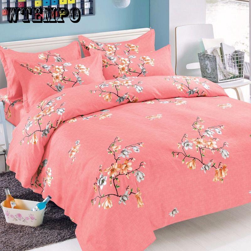 WTEMPO Microfiber Duvet Cover Set Texture Bedding Set Bedroom Bed Linen Set Pillowcase Bedclothes