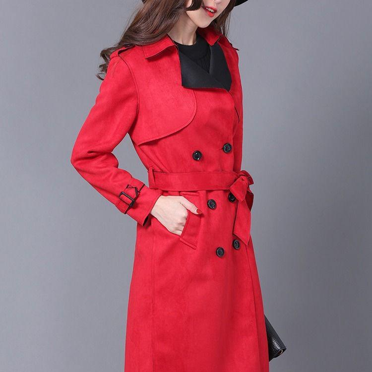 Woolen coat Spring and Autumn Large Size Woman's clothing Long Sleeve Warm Windbreaker Large size