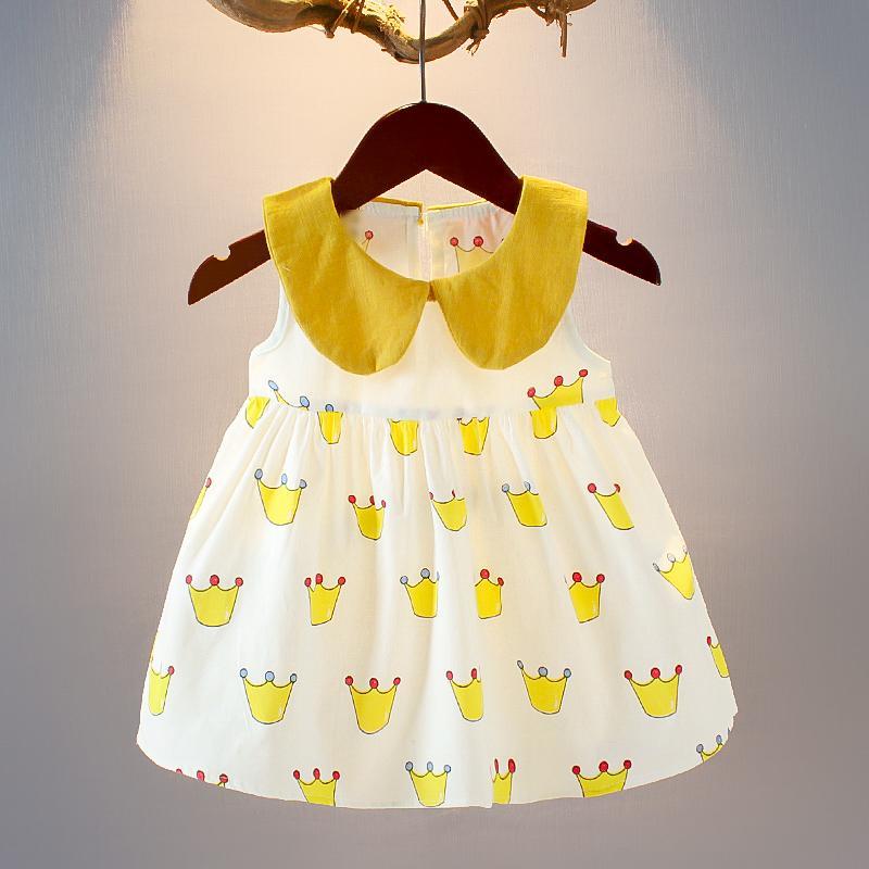 Children Dress Spring Summer Sling Kids Clothing Baby Girls Clothing Printing Sleeveless Dress Girl