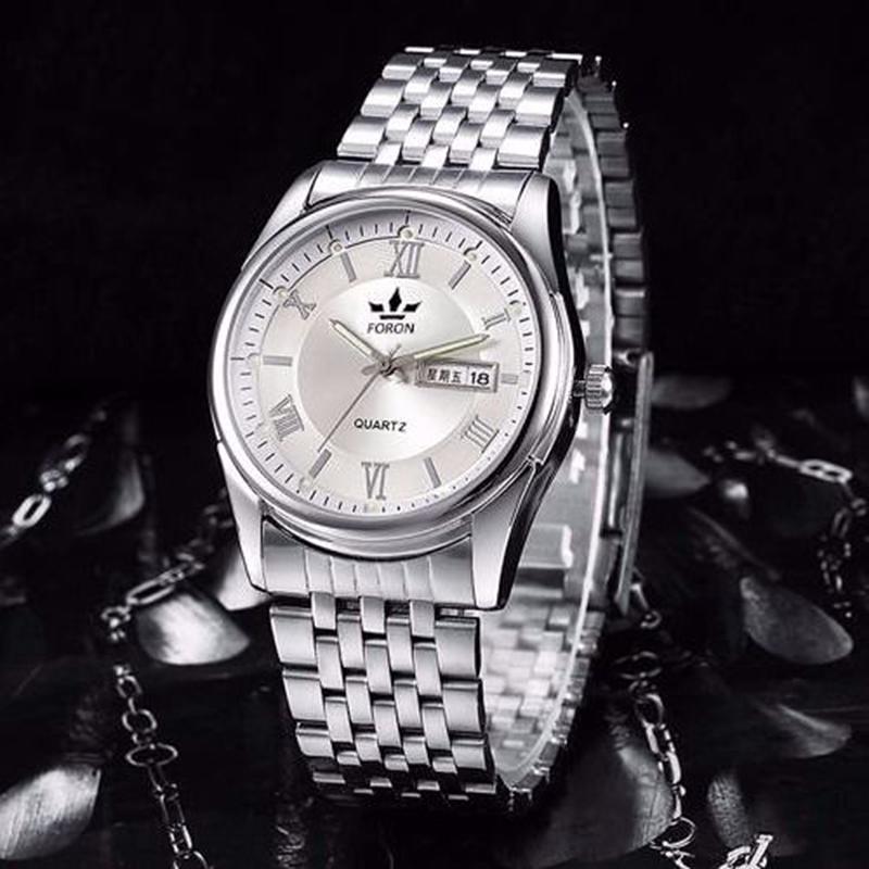 Winner Automatic Mechanical Skeleton Luminous Stainless Steel Mesh Strap Business Watches