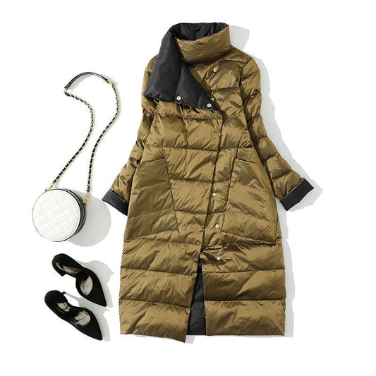 Both Sides Wear Long Down Jacket Women's Winter Ultra-light Down Jacket Women's Down Jacket Women's Plus Size Coat