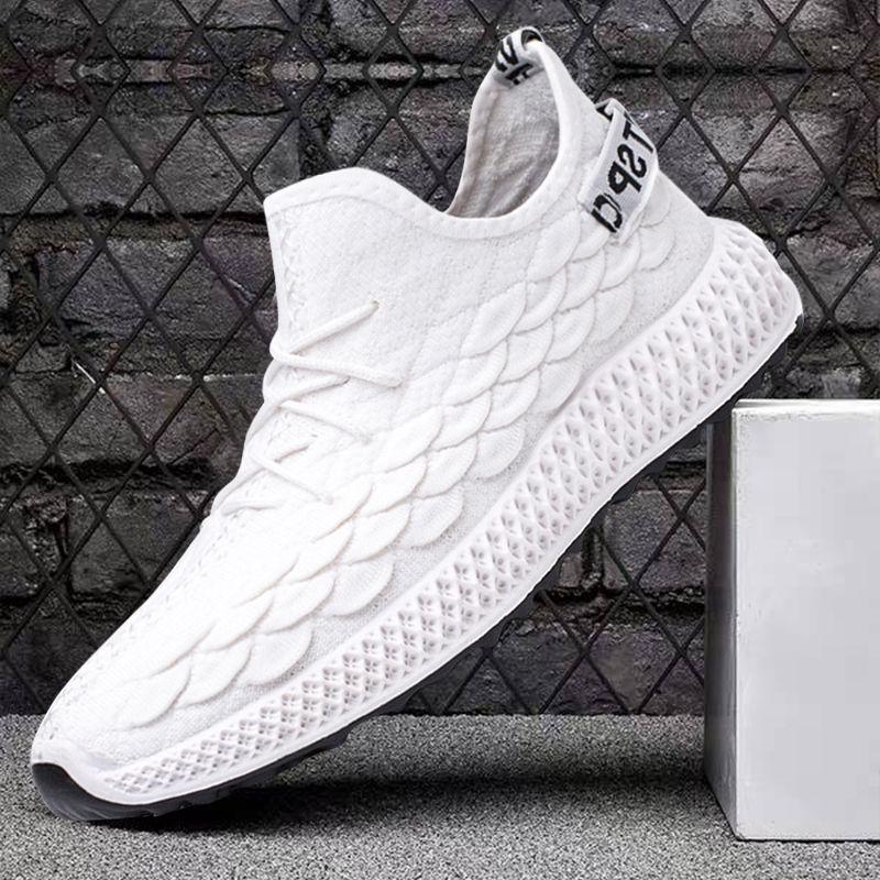 Spring and Summer Dragon Scales Really Fly Woven Men's Shoes Non-slip Deodorant Casual Sports Men's All-match Trendy Shoes