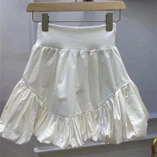 Female Irregular High Waist Short Evening Club Skirt Slim Elegant Streetwear A-line Party Pompous Skirt