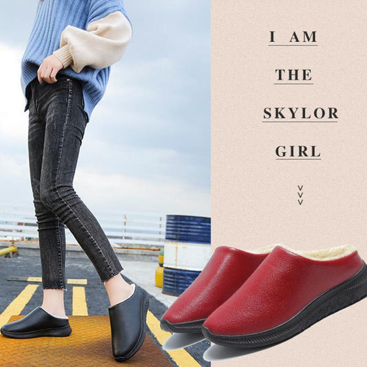 Cotton Slippers Winter Household Waterproof Soft-soled Couple Slippers Thick-soled Outdoor Home Warmth Non-slip Cotton Slippers Women