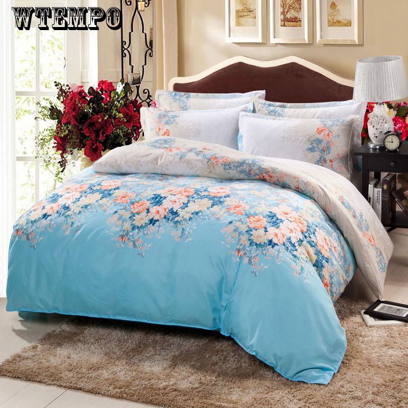 4pcs Bedding Sleep Set Quilt Duvet Cover Pillowcase Comfortable Bedroom Supplies