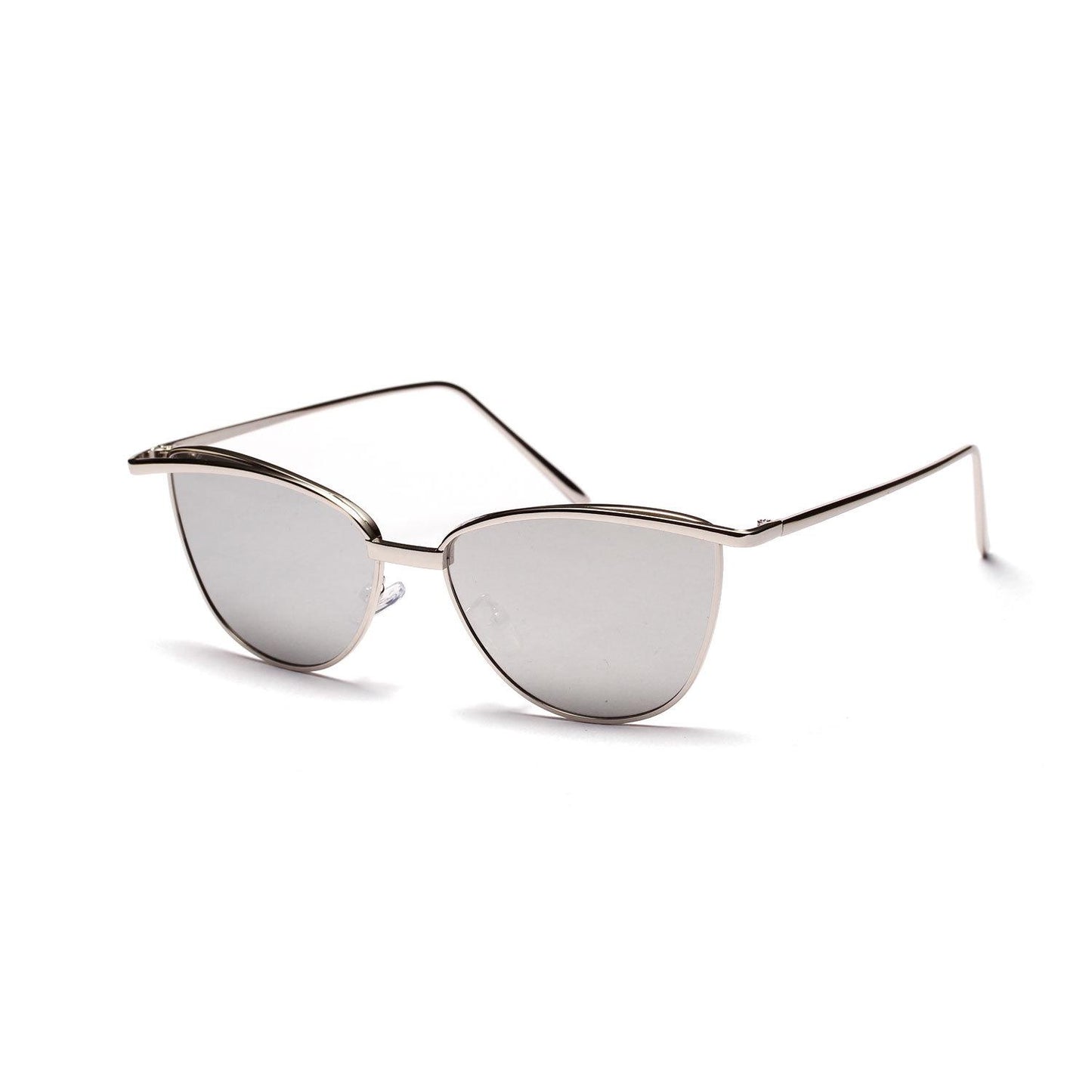 WTEMPO Cat Eye Metal Sunglasses Men Small Frame Transparent Color Ocean Sheet Glasses