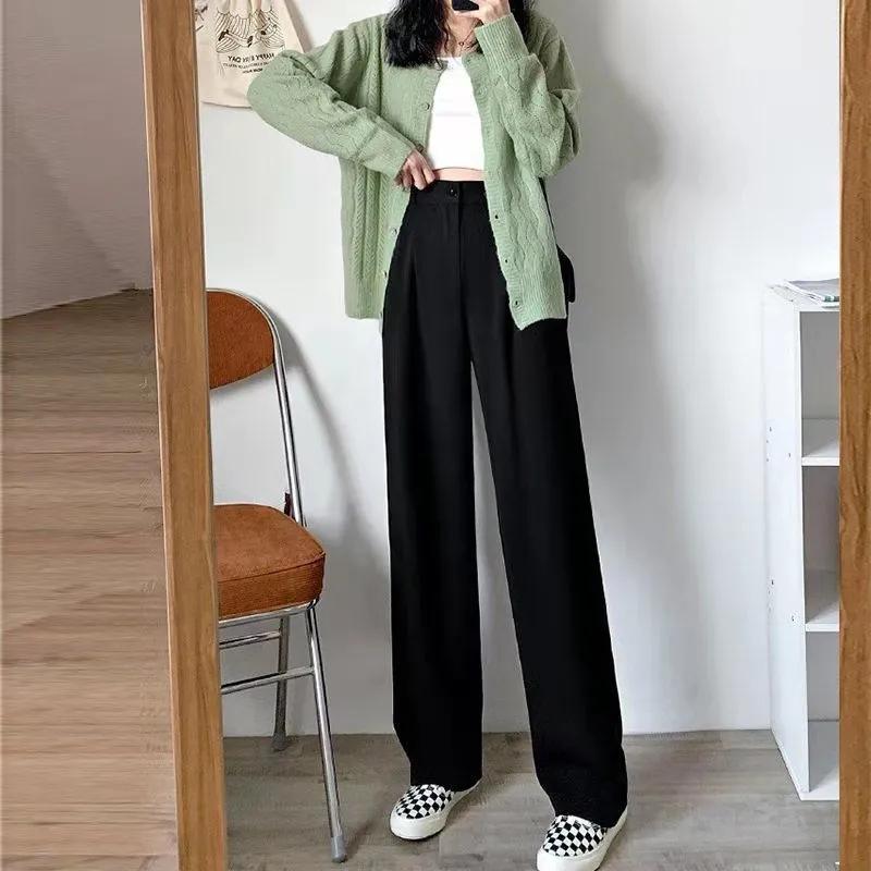 Flared Pants Women Plus Size Loose Trousers Spring Autumn Casual Baggy Pants Women Bottoms