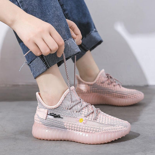 Female student casual mesh breathable sneakers summer ins flying shoes comfortable mesh shoes