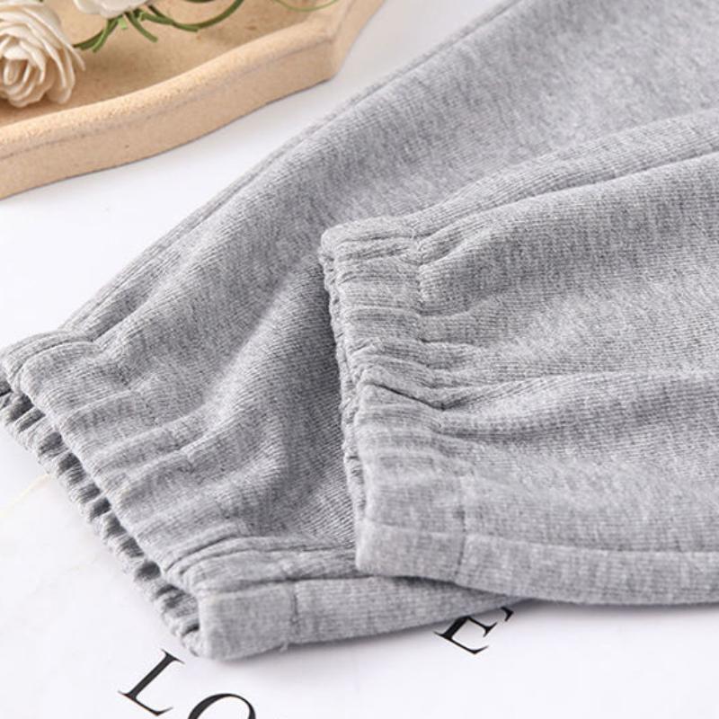 Women's Gray Sweatpants Spring and Summer Thin Korean Student Casual All-match Pants High-waisted Straight Loose-fit Pants