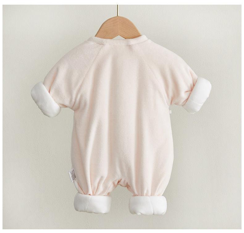 Newborn Bodysuit Thickened Winter Clothes Baby Warm Clothes for 0 To 3 Months Baby Out Hugging Clothes Autumn and Winter