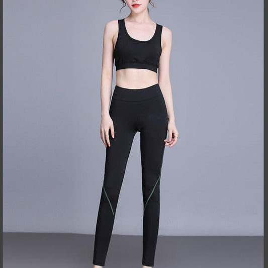 High Waist Slimming Quick-drying Yoga Pants Women's Elastic Hip-lifting Abdomen Leggings Running Sports Fitness Pants Training Outer Wear