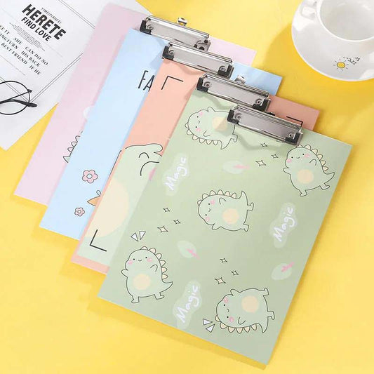 Cartoon A4 Folder Student Simple Test Paper Clip Stationery Information Board Clip Pad