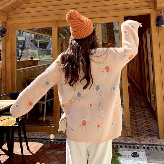 Autumn and Winter Loose and Thick Base, Lazy Wind, Gentle Wind, Outer Sweater Women