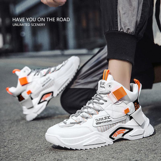 Summer Men's Height-increasing Shoes Trendy High Top Men's Tennis Shoes All-match Sports and Leisure Student Basketball Shoes