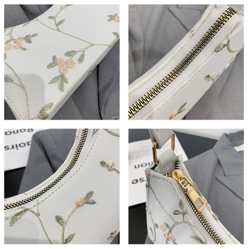 Bags Women's Trendy Fashion Underarm Bag Lightweight One-shoulder Portable Lace Flower Shopping Shopping Bag