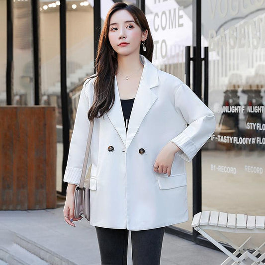 Women's Blazer Loose Casual Design Sense Temperament Thin Blazer Women's Spring and Autumn Long-sleeved Jacket Loose and Comfortable
