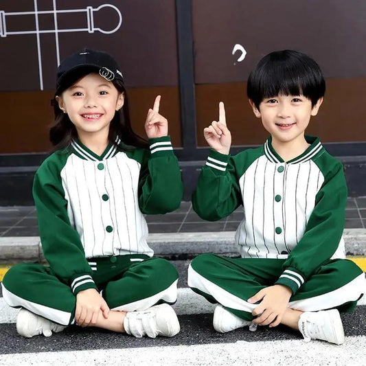 Kindergarten Uniforms Spring and Autumn Two or Three Sets of Children's Baseball Uniforms Class Uniforms Spring Elementary School Uniforms