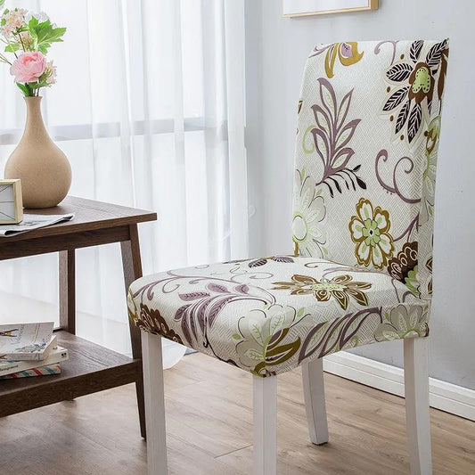 Chair Cover Home Simple Dining Chair Cover Cushion Fabric Stretch Full Cover One-Piece Chair Cover