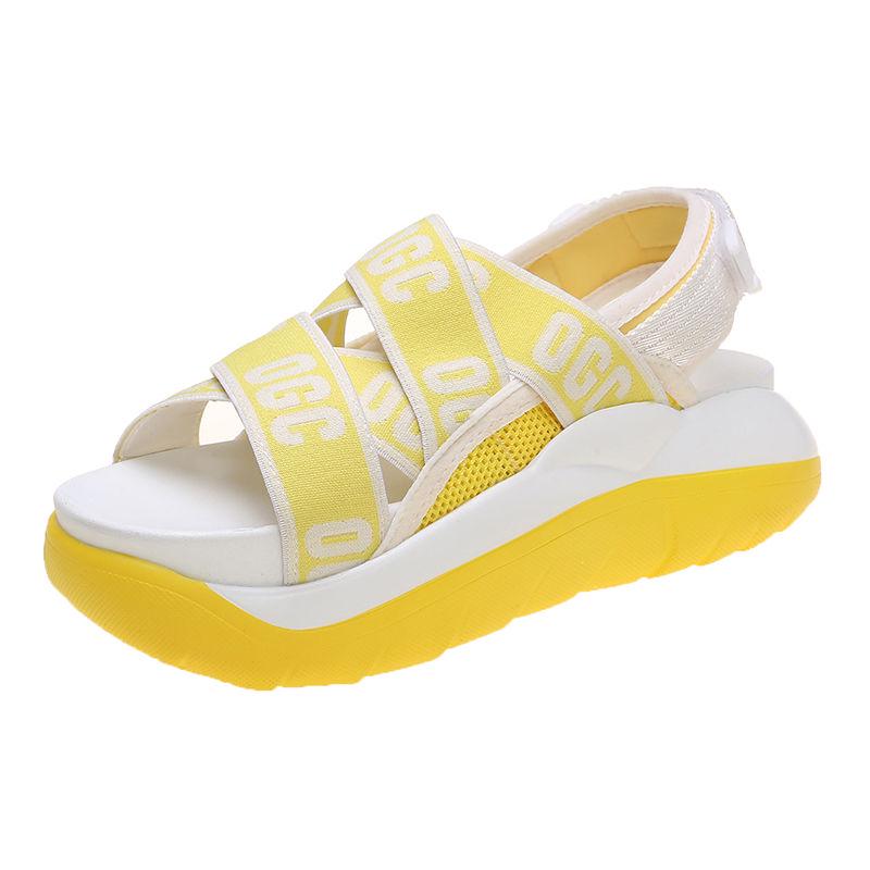 Sports Sandals 2020 Summer Women's Shoes European Station Thick Bottom Muffin Daddy Wild Velcro Roman Shoes Tide