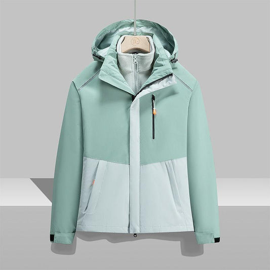 Super Soft Jacket Women's Three-in-one Detachable Two-piece Suit Plus Velvet Autumn and Winter Jacket