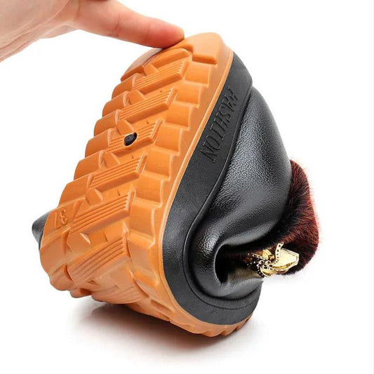 Winter Cloth Shoes Women's Shoes Cotton Boots Warm Mother Shoes Thick Bottom Waterproof Non-slip Cotton Shoes